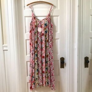 Umgee Pink Floral Midi Dress